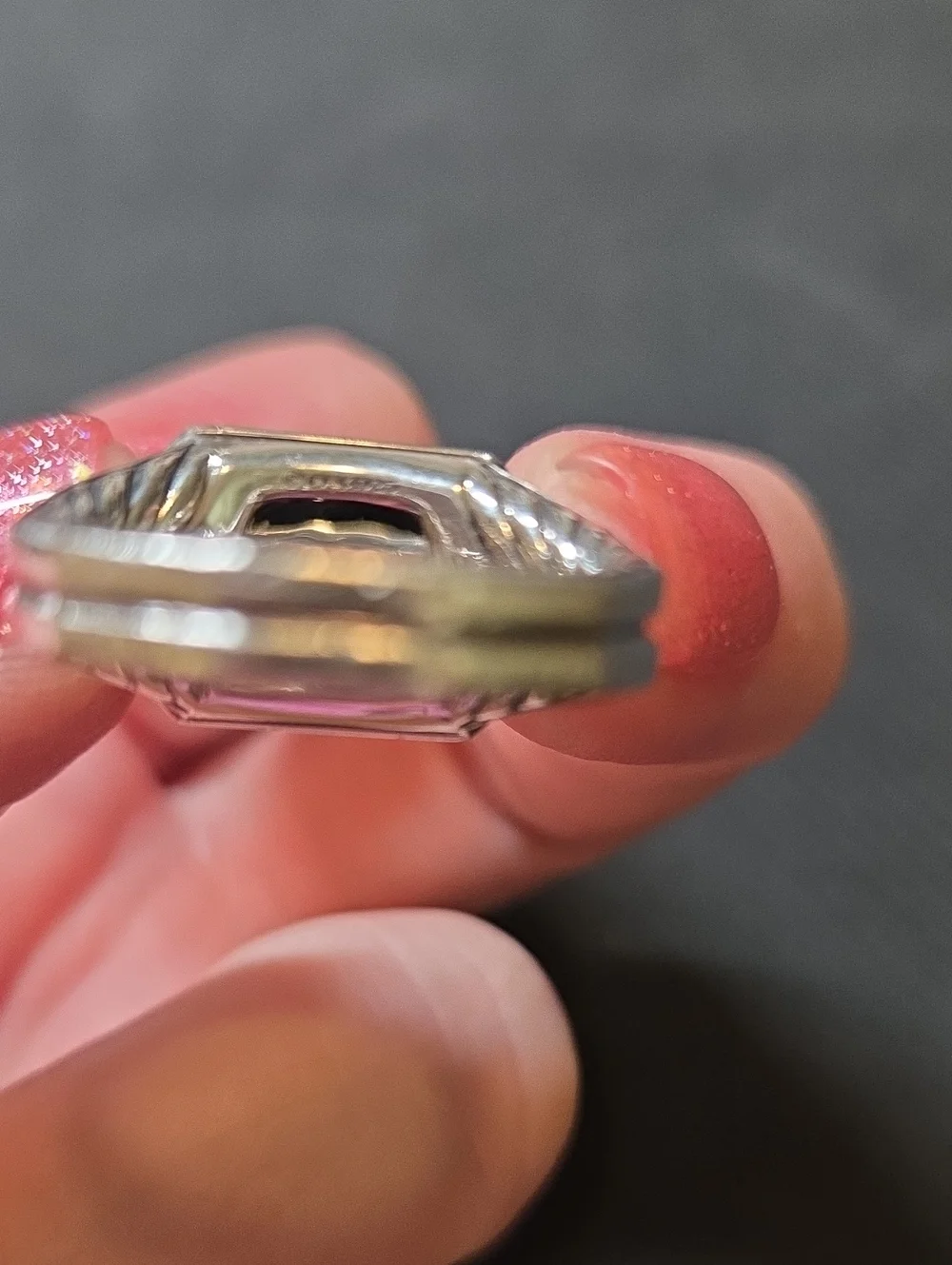 David Yurman Novella Ring, Praisiolite Center Stone With Diamond Halo